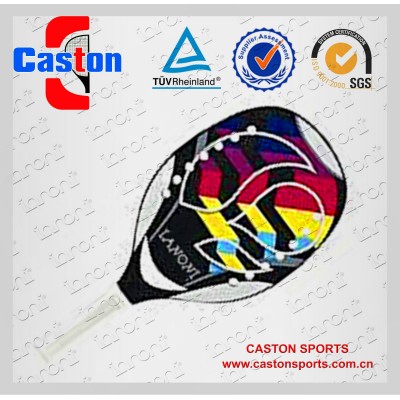 carbon&wood beach paddle racket with ball